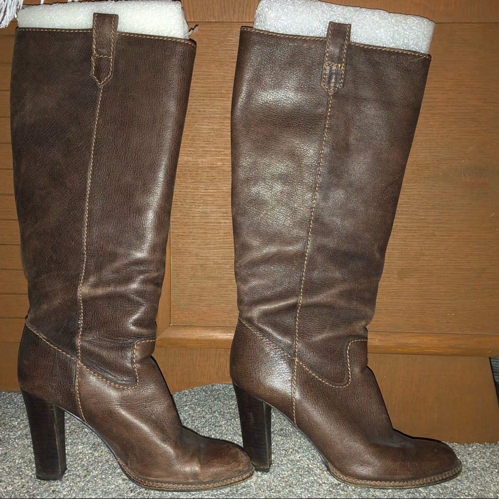 Banana Republic brown leather tall boots